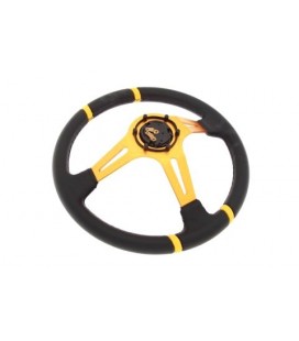 Steering wheel Pro 350mm offset:80mm Leather Black