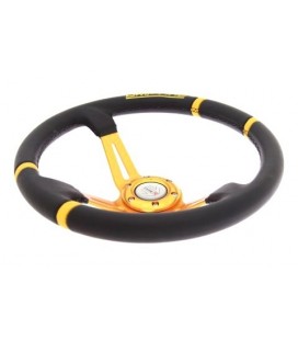 Steering wheel Pro 350mm offset:80mm Leather Black