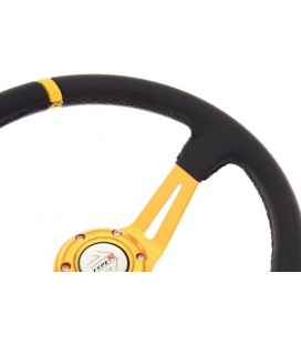 Steering wheel Pro 350mm offset:80mm Leather Black