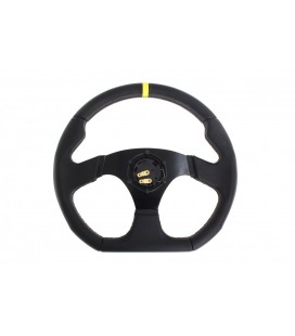 Steering wheel SLIDE 350mm offset:25mm Leather Yellow