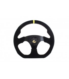 Steering wheel SLIDE 350mm offset:25mm Suede Yellow