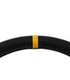 Steering wheel SLIDE 350mm offset:80mm Carbon Yellow Strip