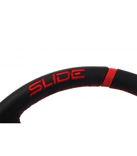 Steering wheel SLIDE 350mm offset:80mm Leather Red