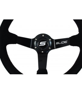 Steering wheel SLIDE 350mm offset:80mm Suede Black