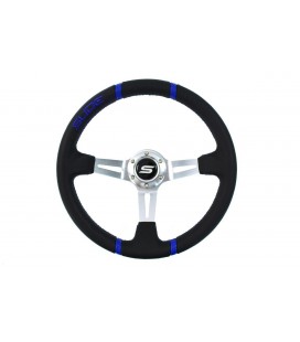 Steering wheel SLIDE 350mm offset:80mm Suede Blue