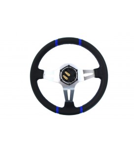 Steering wheel SLIDE 350mm offset:80mm Suede Blue