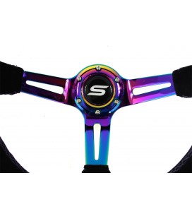 Steering wheel SLIDE 350mm offset:80mm Suede NeoChrome