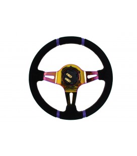 Steering wheel SLIDE 350mm offset:80mm Suede NeoChrome