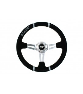 Steering wheel SLIDE 350mm offset:80mm Suede Silver