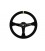 Steering wheel SLIDE 350mm offset:80mm Suede Yellow Strip