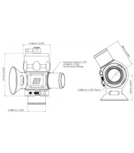 Turbosmart BLOW OFF Dual Port 32MM UNI