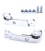 Turn angle adapters BMW E46 DRIFT 25% SILVER