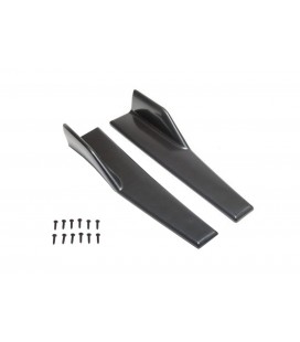 Universal Black Side Skirt Rocker Splitters Winglet Wings Canard Diffuser Type 2 45CM