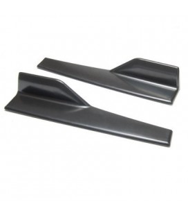 Universal Black Side Skirt Rocker Splitters Winglet Wings Canard Diffuser Type 2 45CM