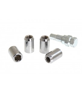 Wheel nut M12x1.25 L:32mm Silver