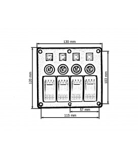 Jungiklis ON-OFFx4,BA 2x5A 1x10A 1x15A