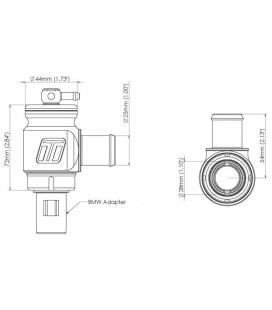 Turbosmart BLOW OFF vožtuvas BMW 135I 335I Z4 Kompact Plumb Back Kit