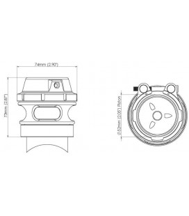 Turbosmart BLOW OFF vožtuvas Race Port 50MM TIAL