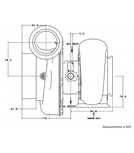Garrett GTX3584RS Turbocharger (Hose Bead Comp)