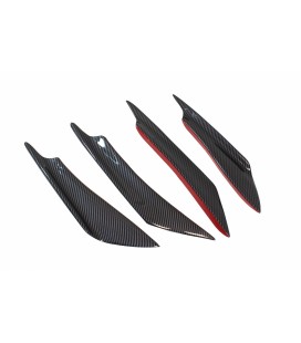 Front Bumper Splitter Fins Body Spoiler Canards 4pcs