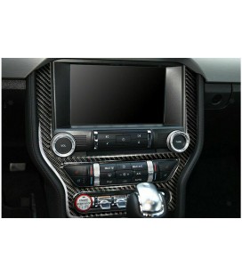 Carbon frame multi-media console for Ford Mustang 15-19