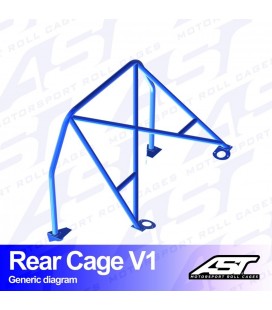 Roll Bar BMW (E30) 3-Series 2-doors Coupe RWD REAR CAGE V1