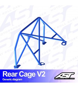 Roll Bar BMW (E30) 3-Series 2-doors Coupe RWD REAR CAGE V2