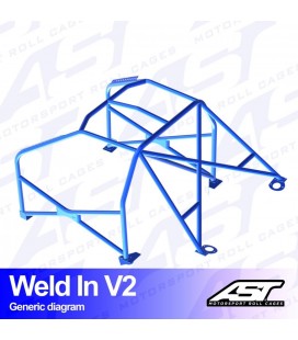 Roll Cage ALFA ROMEO 147 (Tipo 937) 3-doors Hatchback WELD IN V2