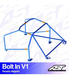 Roll Cage AUDI A3 / S3 (8L) 3-doors Hatchback FWD BOLT IN V1