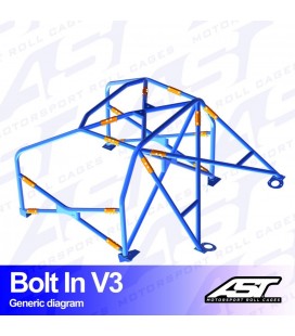 Roll Cage AUDI A3 / S3 (8L) 3-doors Hatchback Quattro BOLT IN V3