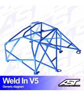 Roll Cage AUDI A4 / S4 (B5) 4-doors Sedan FWD WELD IN V5