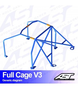 Roll Cage AUDI Coupe (B2) 2-doors Coupe Quattro FULL CAGE V3