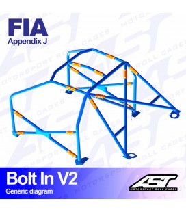 Roll Cage BMW (E30) 3-Series 2-doors Coupe RWD BOLT IN V2