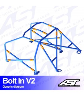 Roll Cage BMW (E30) 3-Series 4-doors Sedan RWD BOLT IN V2