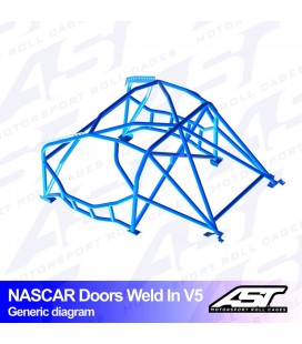 Roll Cage BMW (E30) 3-Series 4-doors Sedan RWD WELD IN V5 NASCAR-door