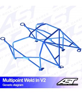 Roll Cage BMW (E34) 5-Series 4-doors Sedan RWD MULTIPOINT WELD IN V2