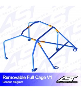 Roll Cage BMW (E36) 3-Series 4-doors Sedan RWD REMOVABLE FULL CAGE V1