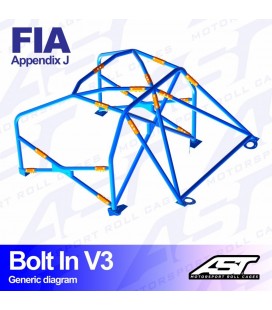 Roll Cage CITROËN C2 (Phase 1/2 ) 3-doors Hatchback BOLT IN V3