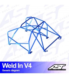 Roll Cage MAZDA MX-5 (NA) 2-doors Roadster WELD IN V4