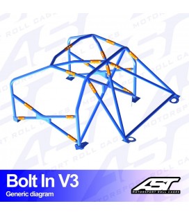 Roll Cage NISSAN Silvia (PS13) 2-doors Coupe BOLT IN V3