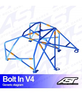 Roll Cage Renault Megane (Phase 2) 3-doors Hatchback BOLT IN V4