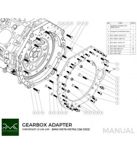 Gearbox Adapter Plate GM Chevrolet V8 LS - BMW M57N M57N2 N54 N52 N54 N52 N53 GS6-53DZ GS6-53BZ