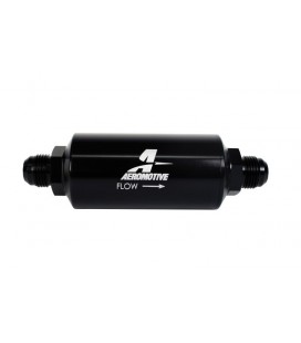 Aeromotive In-Line Filter - (AN -10 Male) 10 Micron Fabric Element Bright Dip Black Finish