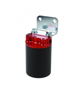 Aeromotive SS Series Billet Canister Style Fuel Filter Anodized Black/Red - 10 Micron Fabric Element