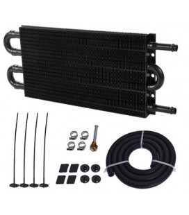 Power steering, transmision cooler TurboWorks 4-rows Black