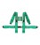 Racing seat belts 4p 3" Green - Takata Replica