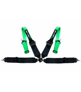 Racing seat belts SLIDE Quick 4p 3" Green-Black