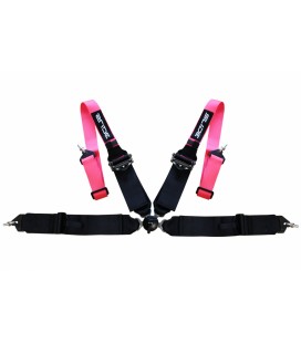 Racing seat belts SLIDE Quick 4p 3" Pink-Black