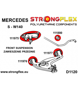 116250B: Full suspension polyurethane bush kit