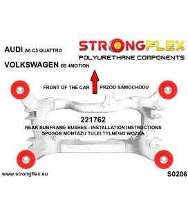 226225A: Rear subframe bush kit SPORT